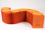 Foldable Paper Bench - Orange