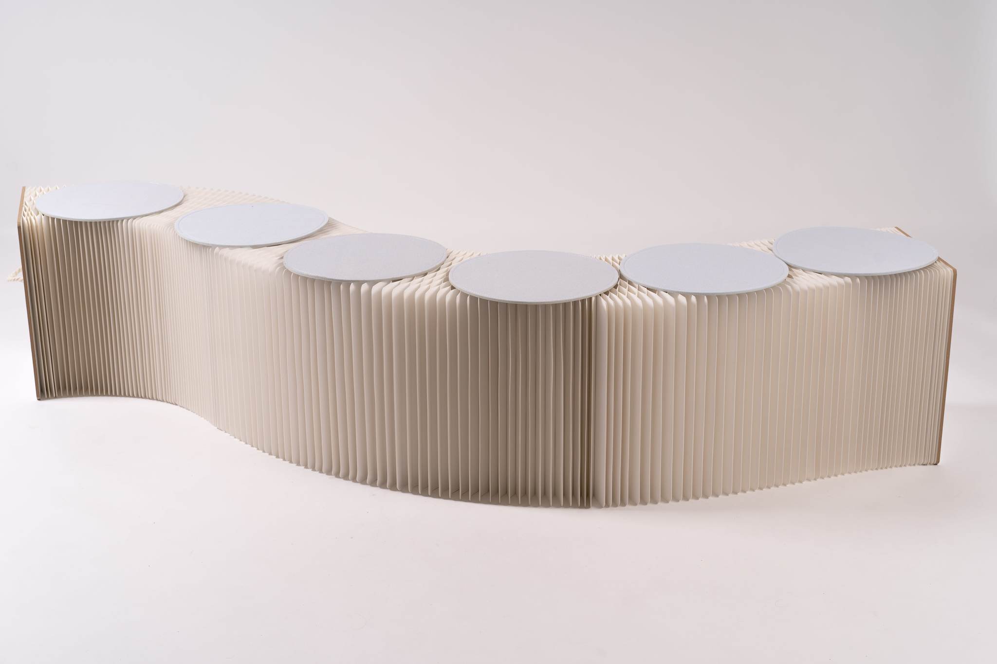 Foldable Paper Bench - White - Paper Lounge